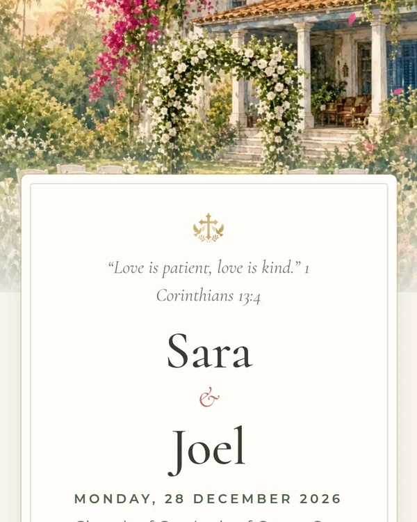 Grace wedding invitation design preview