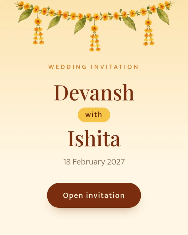 Mangal wedding invitation design preview