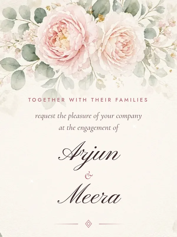 Mudrika engagement invitation design preview