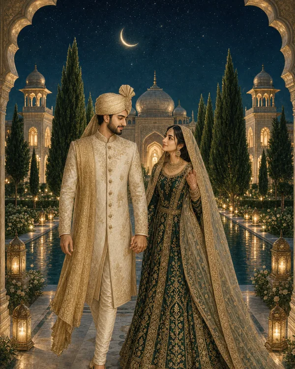 Noor Mahal wedding invitation design preview
