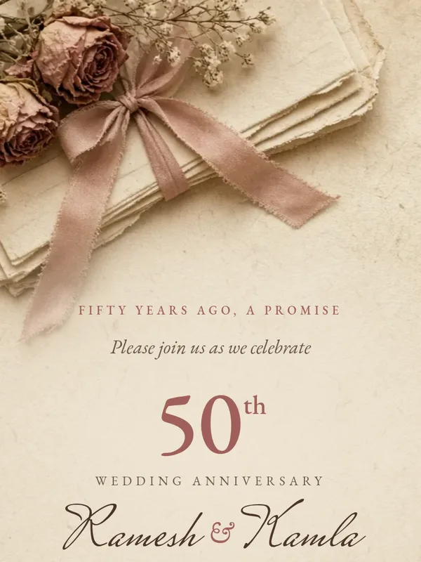 Sada Saath anniversary invitation design preview