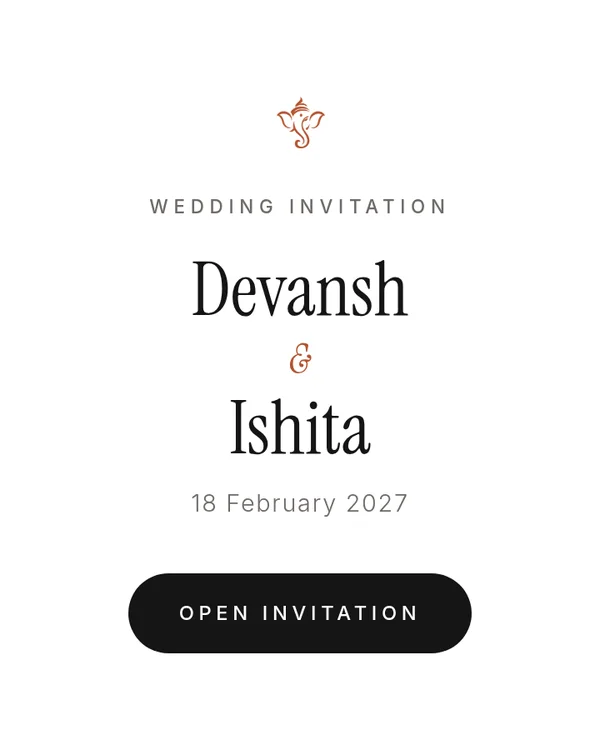Saral wedding invitation design preview