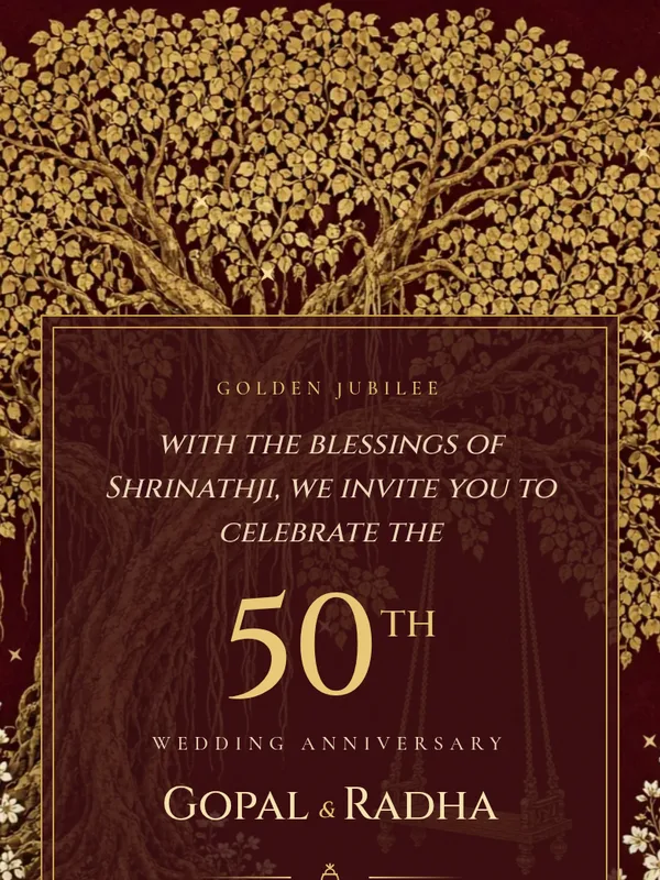 Swarna Varsh anniversary invitation design preview
