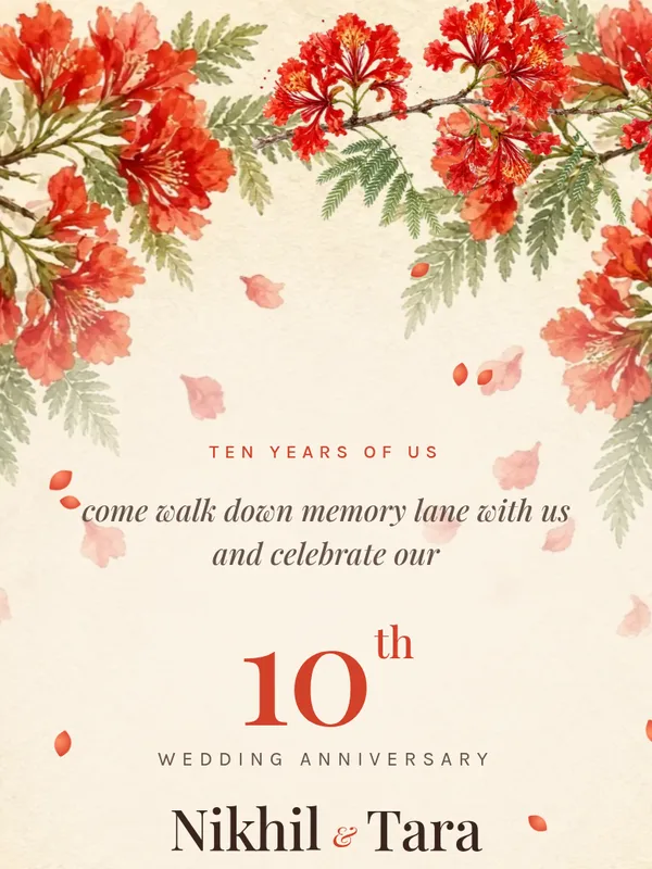 Yaadon Ki Gali anniversary invitation design preview