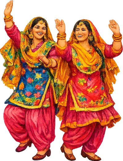 Giddha dancers